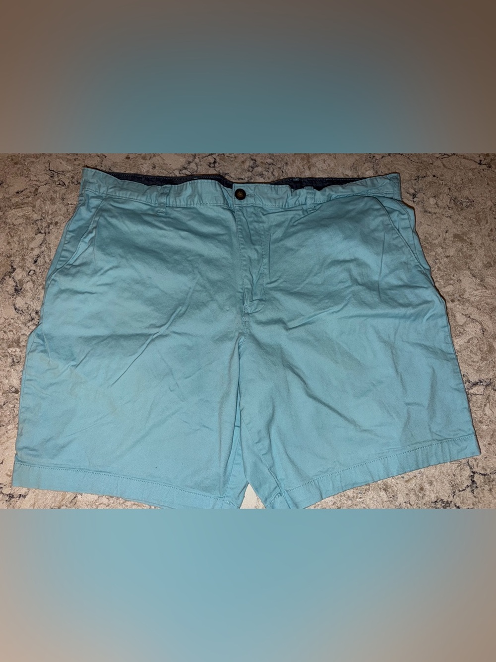 George Light Aqua Flat Front Men's Shorts